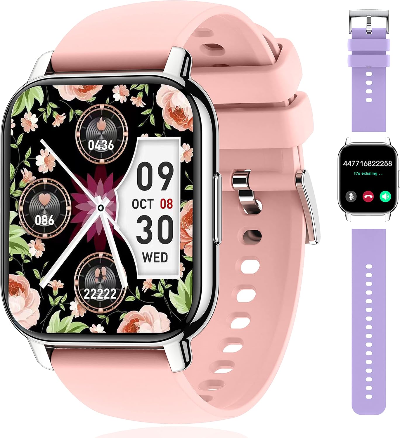 Popglory P66 Smartwatch Rosa Lila
